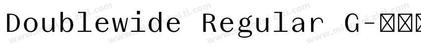 Doublewide Regular G字体转换